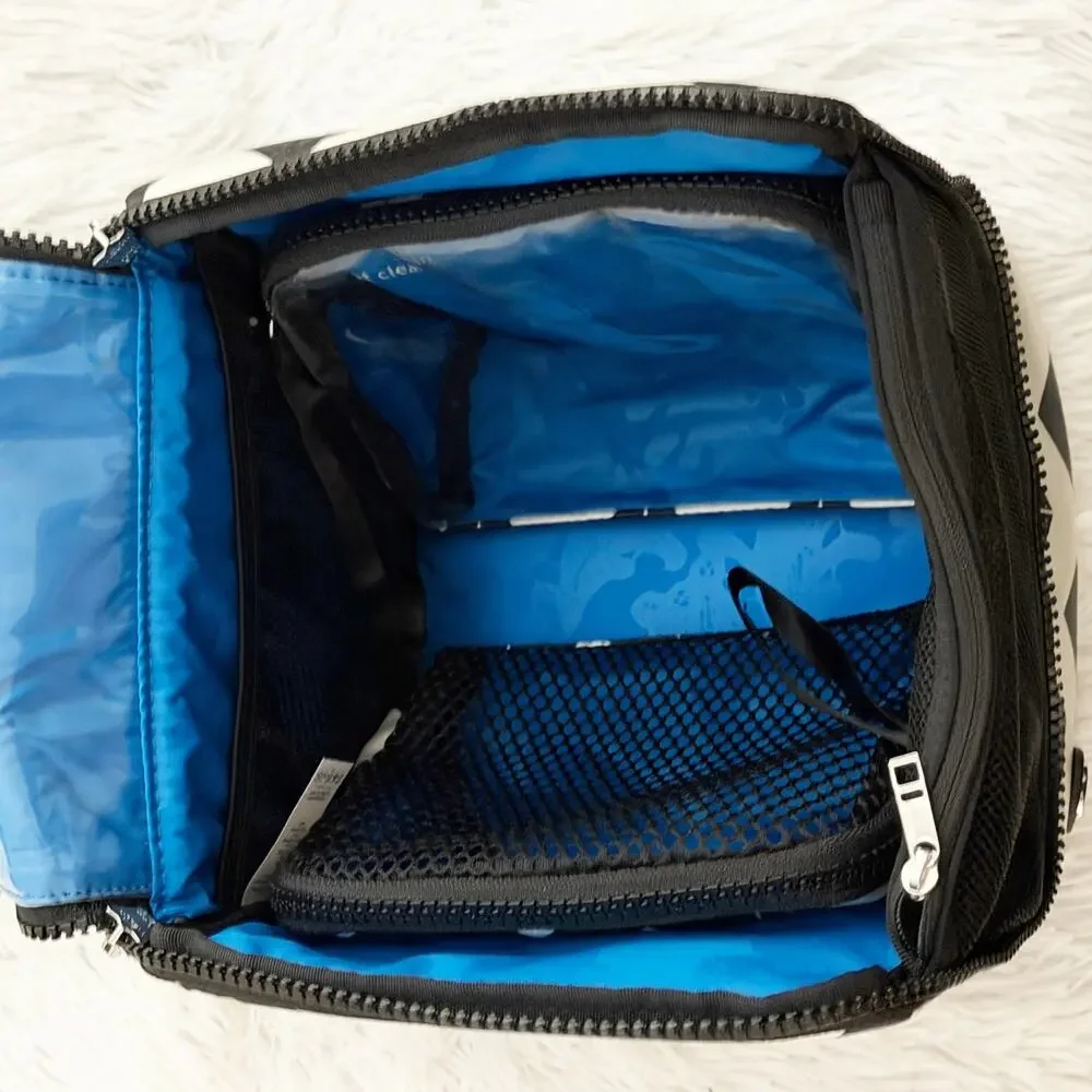 LULULEMON | Sink Shower Travel Kit | Arrow Chevron Cream Black Modular Organizer